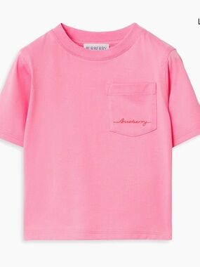 Burberry Pink Script Logo Athletic Shorts